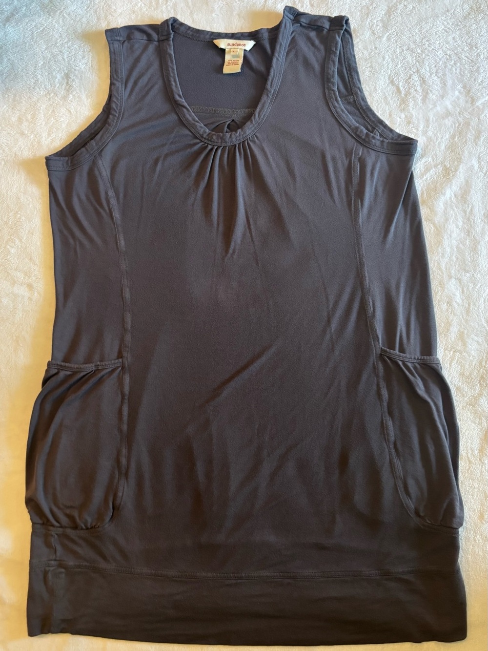 Sundance Charcoal Sleeveless Tunic with Side Pockets